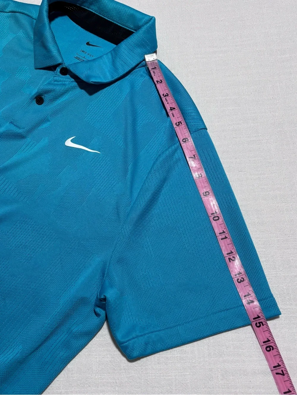 Men’s Nike Dri-FIT Tour Jacquard Golf Polo | Aqua Blue | Size Large | DR5303
